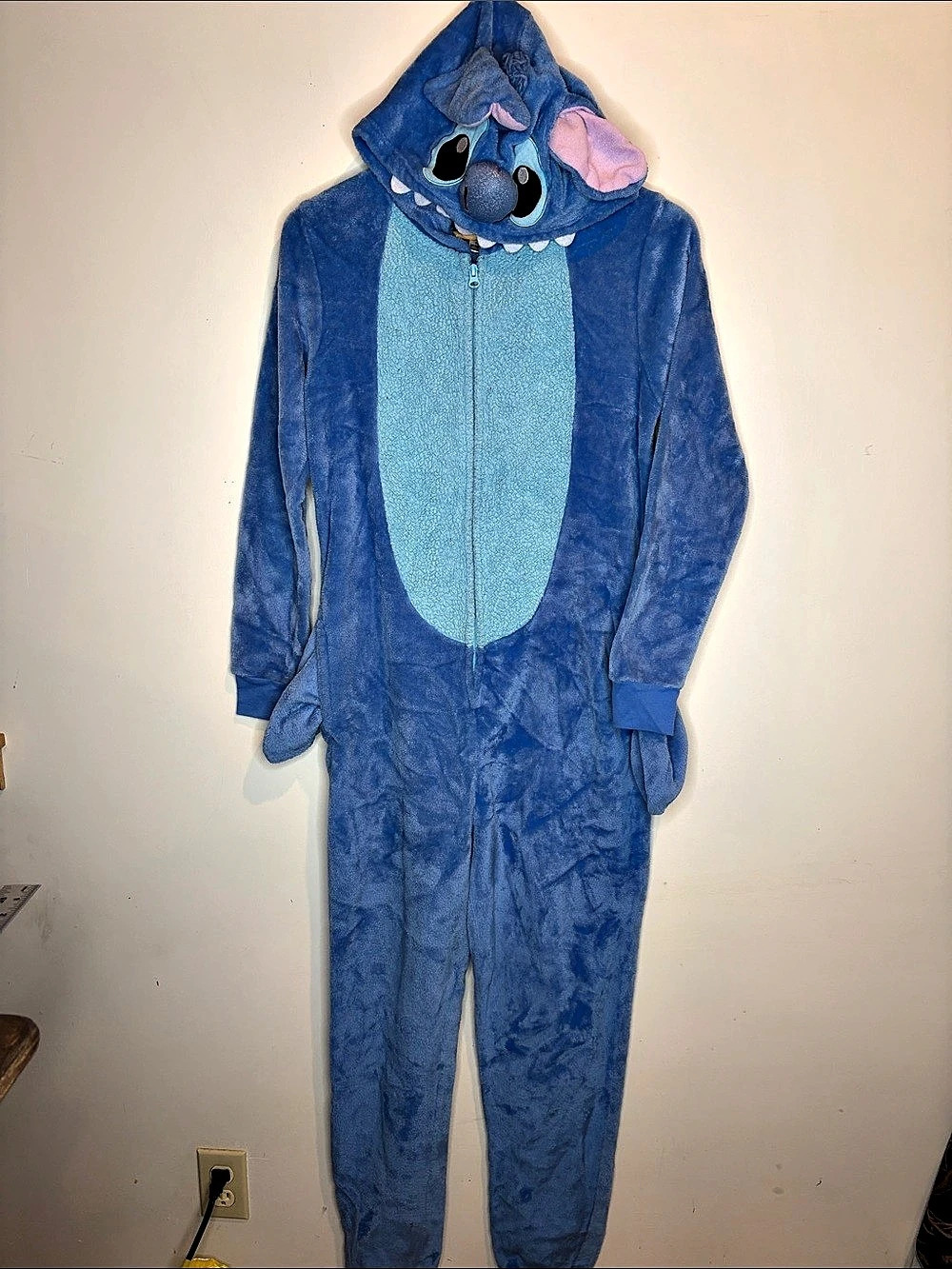 Disney Stitch Hooded Pajama Onesie Womens size S